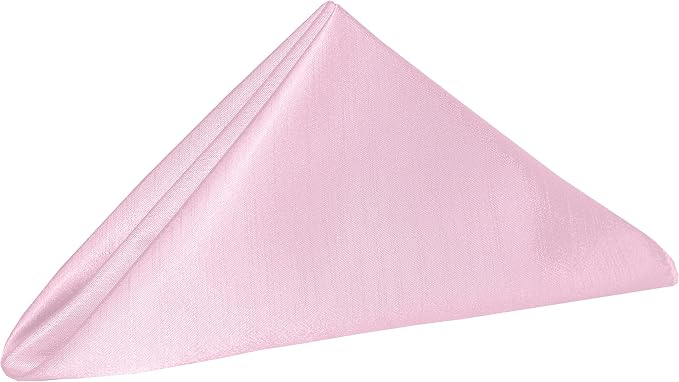 20x20-Inch Shantung Cloth Napkins, Light Pink, Set of 24 - Image 2