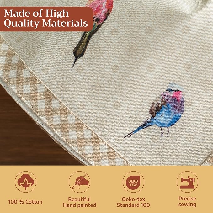 Maison d' Hermine Cloth Napkins Set of 4 Reusable 100% Cotton (20" x 20") | Everyday Square Napkins Cloth Washable Dinner Party Wedding Restaurant Hotel Kitchen Spring Summer - Birdies on Wire - Image 3