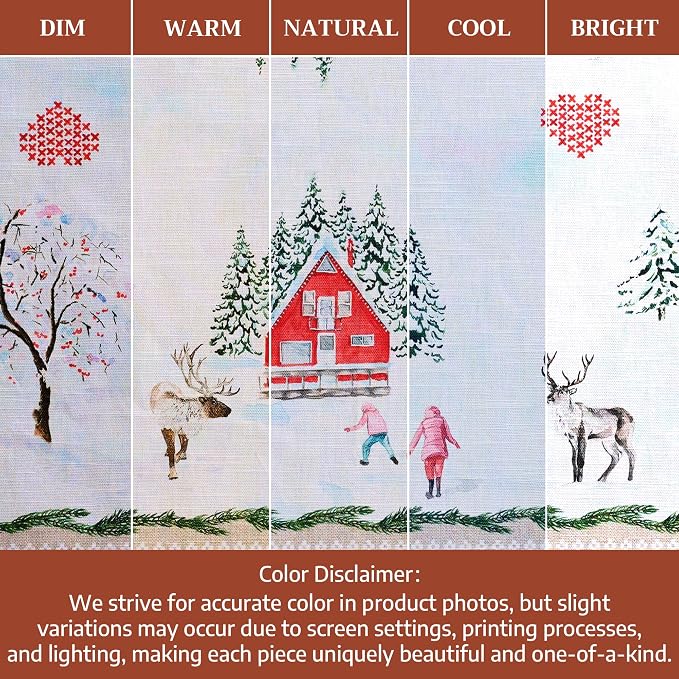 Maison d' Hermine Cloth Napkins Set of 4 Reusable 100% Cotton (20" x 20") | Everyday Square Napkins Cloth Washable Dinner Wedding Restaurant Hotel Kitchen Thanksgiving Christmas - Rural Christmas - Image 6