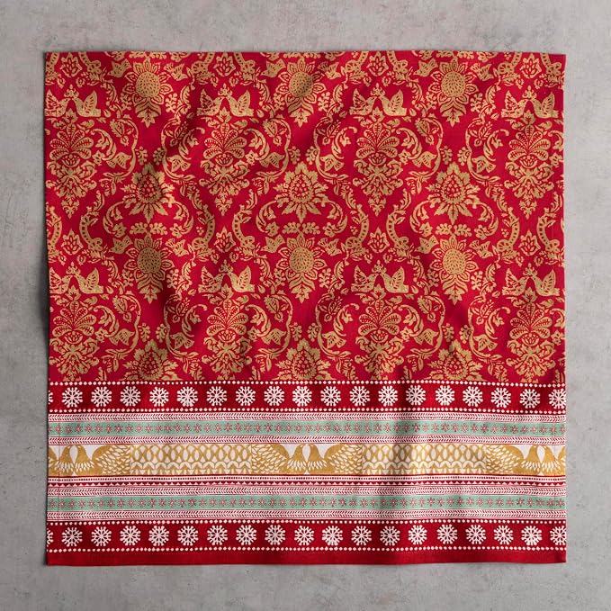 Maison d' Hermine Cloth Napkins Set of 4 Reusable 100% Cotton (20" x 20") | Everyday Square Napkins Cloth Washable Dinner Wedding Restaurant Hotel Kitchen Thanksgiving Christmas - Sofia - Image 8
