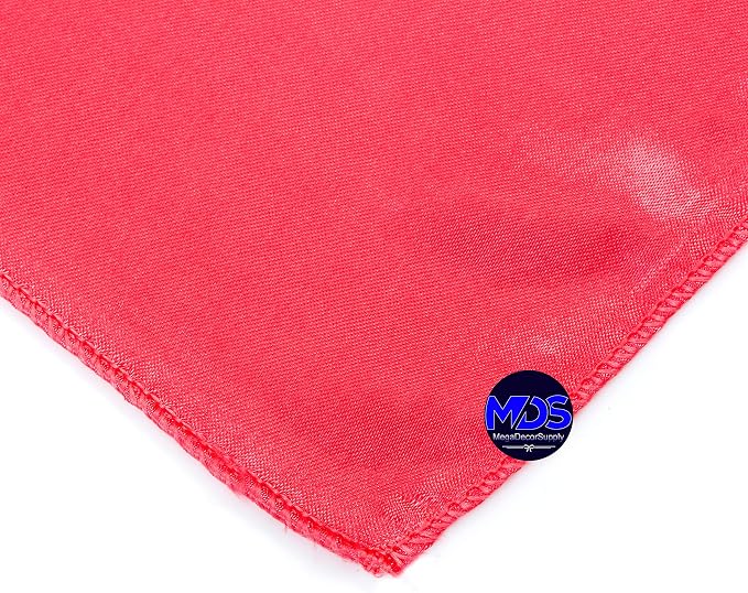 Set of 100 PCS Satin Napkin 12x12 Inch Square, Dinner Table Napkins for Wedding, Bulk Silky Sateen Cloth Napkins for Restaurant Banquet Graduation Birthday Party Decoration - Coral - Image 3