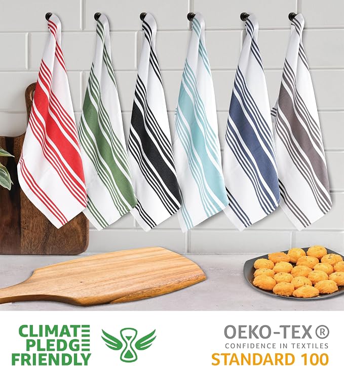 Urban Villa Kitchen Towels Cotton Dish Towels 20”x30” (Set of 6) Multi - Image 2