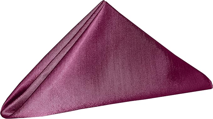 20x20-Inch Shantung Cloth Napkins, Raspberry, Set of 12 - Image 2