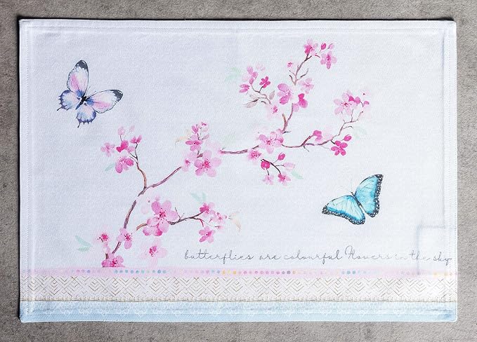Maison d' Hermine Blossom in Spring Bundle Set 100% Cotton Set of 4 Napkins (20 Inch by 20 Inch) and Set of 4 Place Mats (13 Inch by 19 Inch) - Image 4