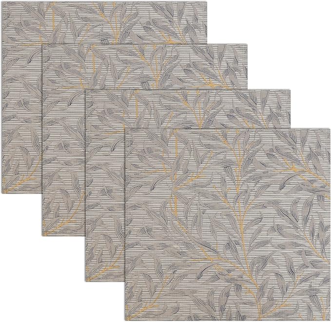 RUVANTI Cloth Napkins Set of 6 Cotton 100%, 18x18 Inches Napkins Cloth Washable, Soft, Absorbent. Cotton Napkins for Parties, Christmas, Thanksgiving, Weddings, Dinner Napkins Cloth - Leafy - Image 2