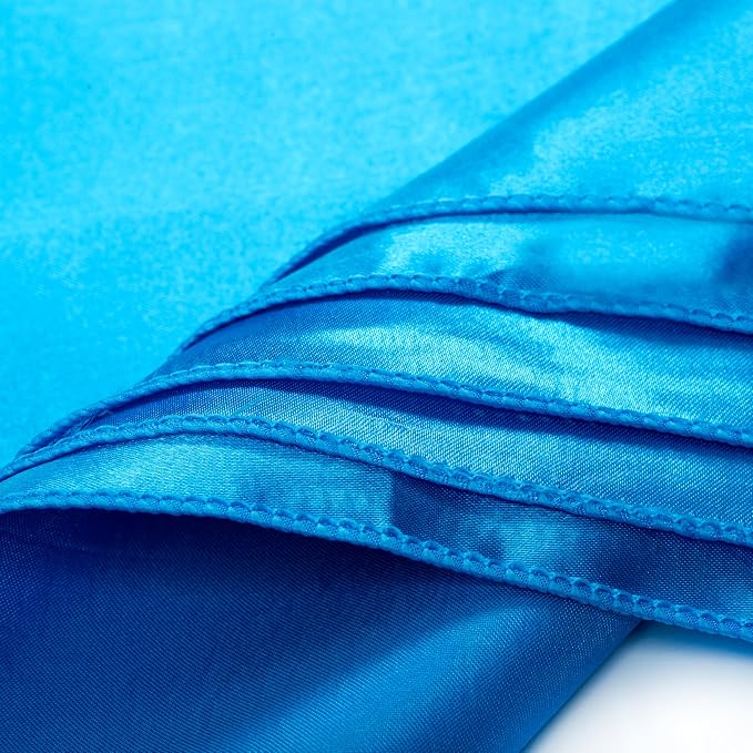 MDS® Pack of 100 Satin Napkins 12 x 12 Inch, Soft Silky Reusable Cloth Dinner Table Napkins for Wedding Décor, Reception, Birthday, Parties, Banquets, Catering, Restaurants & Hotel - Blue - Image 6