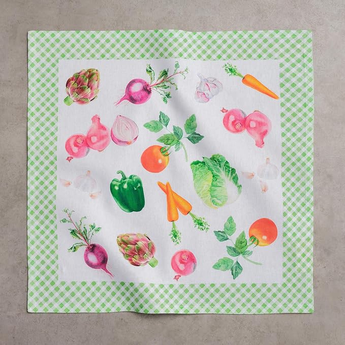 Maison d' Hermine Cloth Napkins Set of 4 Reusable 100% Cotton (18" x 18") | Everyday Square Napkins Cloth Washable Dinner Party Wedding Restaurant Hotel Kitchen Spring Summer - Farmers Garden - Image 8