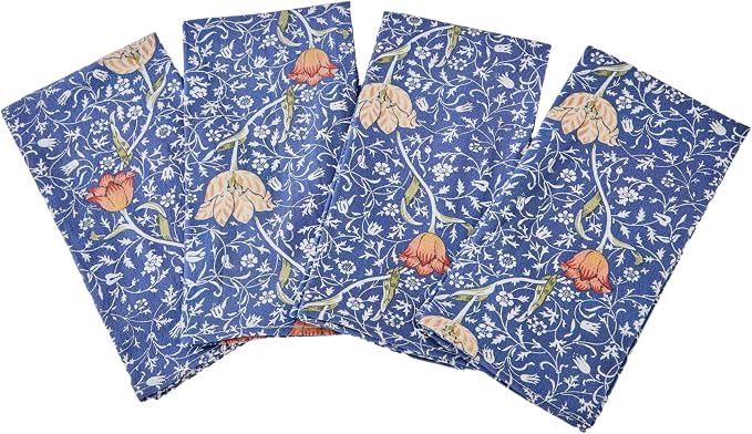 William Morris Medway Cloth Napkins | 100% Cotton, Highly Absorbent, Quick-Dry, & Reusable | Printed Home Decor Premium Cloth Dinner Napkins for Table & Dining | 20" x 20" (Set of 4) - Image 2