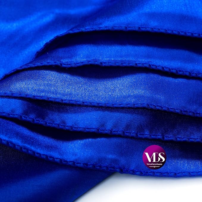 VDS - 200 Pieces | Satin Napkins 12 x 12 Inch Square | Kitchen & Dinner Table Napkins Cloths Handkerchief for Restaurant Bistro Wedding Christmas Birthday Party Dinner Decoration (Royal Blue) - Image 4