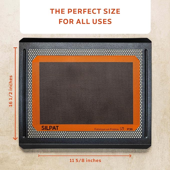 Silpat The Original Silpain Premium Non-Stick Silicone Baking Mat for Bread, 11-5/8 x 16-1/2 - Image 4