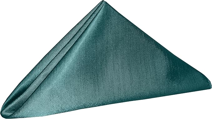 20x20-Inch Shantung Cloth Napkins, Turquoise, Set of 24 - Image 2