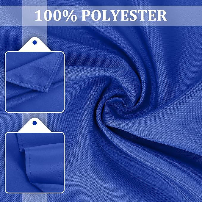 SuperO Set of 40 Cloth Napkins 17 x 17 Inch, Polyester Solid Washable Dinner Napkins with Hemmed Edges,Great for Restaurant, Wedding and Party(Royal Blue) - Image 7