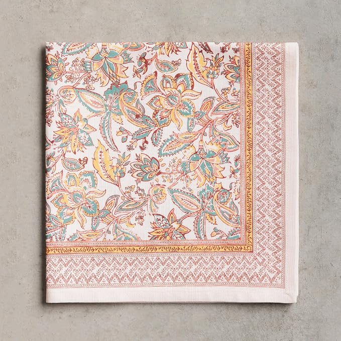 Maison d' Hermine Cloth Napkins Set of 4 Reusable 100% Cotton (20" x 20") | Everyday Square Napkins Cloth Washable Dinner Wedding Restaurant Hotel Kitchen Thanksgiving Christmas - Nila - Image 8