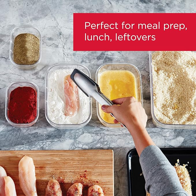 Rubbermaid Brilliance Storage 24-Piece Plastic Lids, Leak Proof Food Container & Leak-Proof Brilliance Food Storage 12-Piece Plastic Containers with Lids, Clear - Image 4