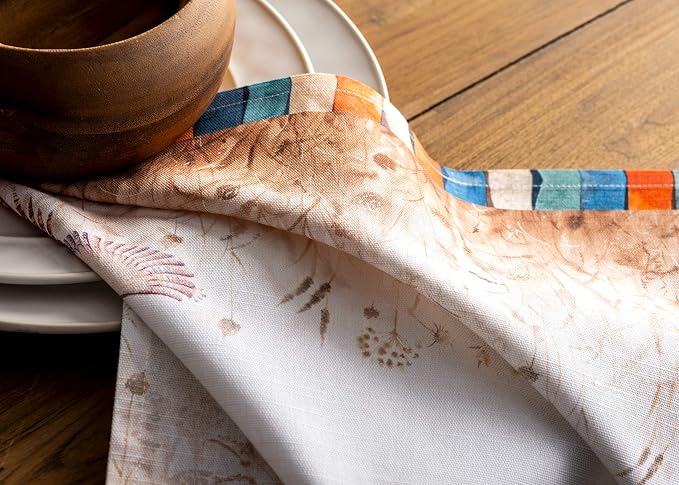 Maison d' Hermine Cloth Napkins Set of 4 Reusable 100% Cotton (20" x 20") | Everyday Square Napkins Cloth Washable Dinner Wedding Restaurant Hotel Kitchen Thanksgiving Christmas - Faisan D'Automne - Image 7