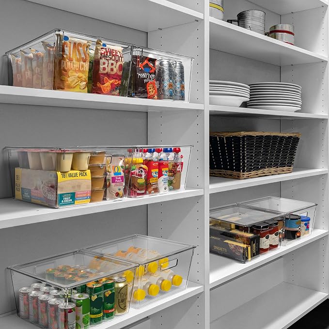 CLEARSPACE Plastic Storage Bins with Lids XL – Perfect Kitchen Organization or Pantry Storage – Fridge Organizer, Pantry Organization and Storage Bins, Cabinet Organizers - Image 3