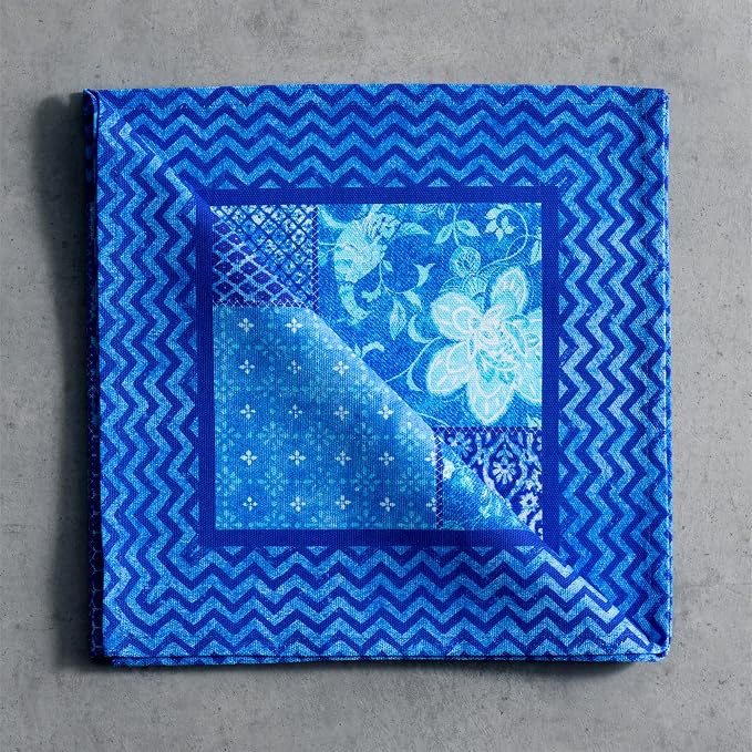 Maison d' Hermine Cloth Napkins Set of 4 Reusable 100% Cotton (20" x 20") | Everyday Square Napkins Cloth Washable Dinner Party Wedding Restaurant Hotel Kitchen Spring Summer - Indigo Love - Image 9