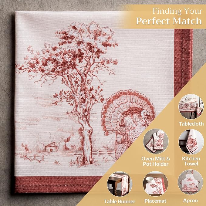 Maison d' Hermine Cloth Napkins Set of 4 Reusable 100% Cotton (20" x 20") | Everyday Square Napkins Cloth Washable Dinner Wedding Restaurant Hotel Kitchen Thanksgiving Christmas - Holy Jouy - Brown - Image 5