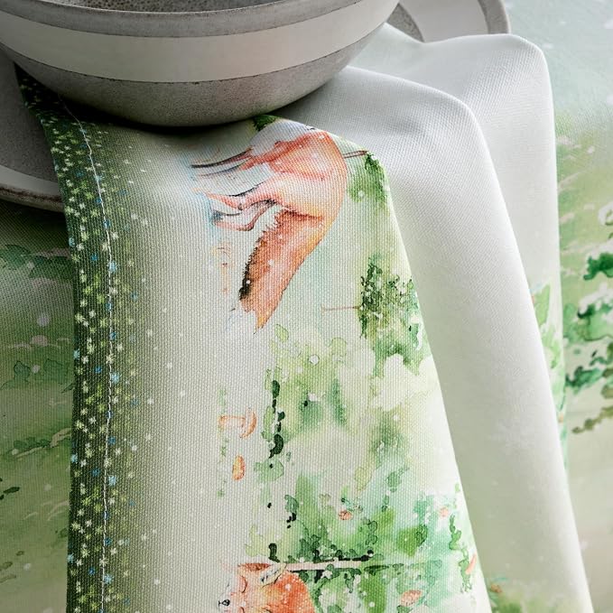 Maison d' Hermine Cloth Napkins Set of 4 Reusable 100% Cotton (20" x 20") | Everyday Square Napkins Cloth Washable Dinner Wedding Restaurant Hotel Kitchen Thanksgiving Christmas - Winter Mornings - Image 7