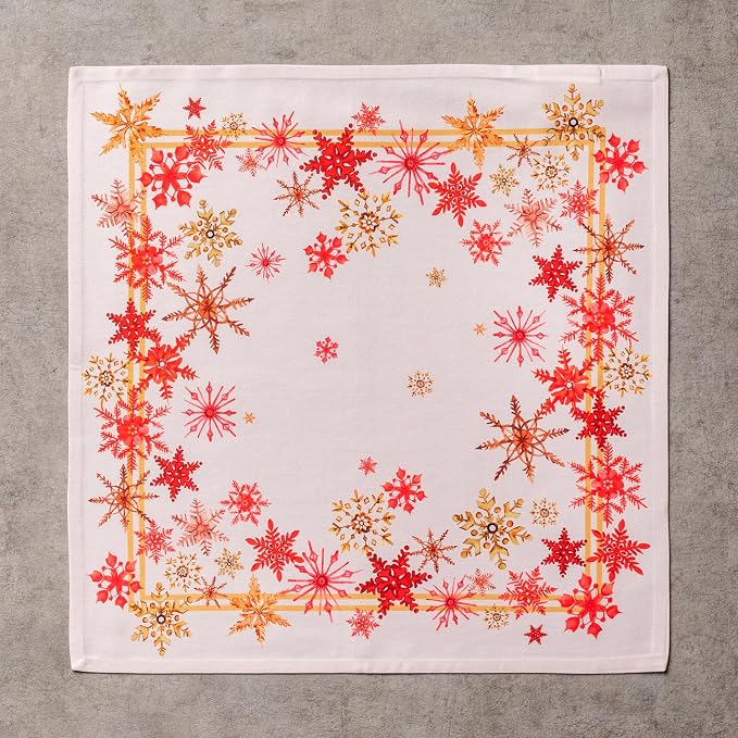 Maison d' Hermine Cloth Napkins Set of 4 Reusable 100% Cotton (20" x 20") | Everyday Square Napkins Cloth Washable Dinner Wedding Restaurant Hotel Kitchen Thanksgiving Christmas - Crystal Star - Image 8