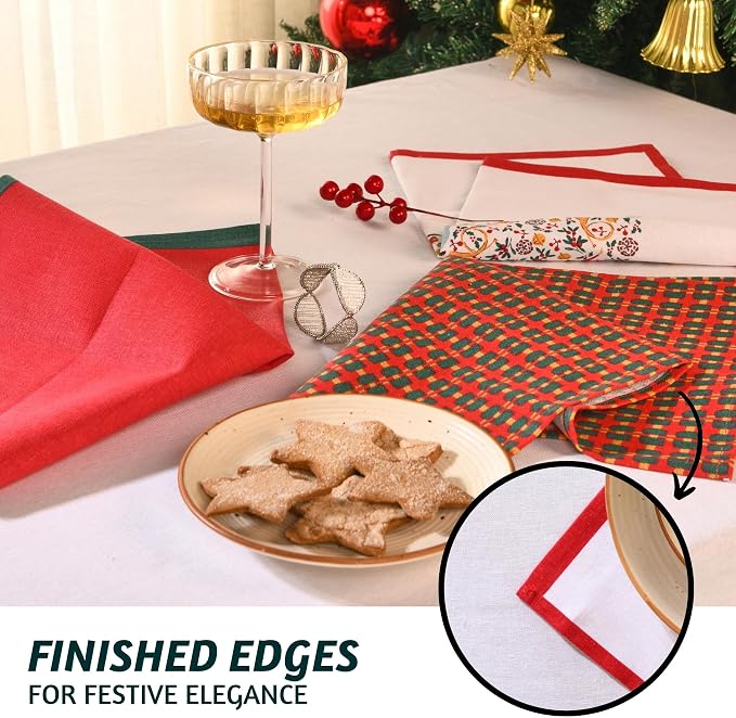 Folkulture Christmas Cloth Napkins, Cotton, Nutcracker Magic, Set of 6 | 18" X 18" Premium Decorative Napkins for Dinner, Farmhouse , Table Décor, Christmas Table & Kitchen Decorations, - Image 6