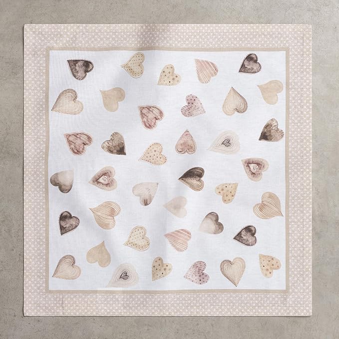 Maison d' Hermine Cloth Napkins Set of 4 Reusable 100% Cotton (18" x 18") | Everyday Square Napkins Cloth Washable Dinner Party Wedding Restaurant Hotel Kitchen Spring Summer - Lovely Hearts - Image 8