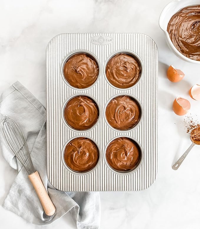 USA Pan Nonstick Toaster Oven 6 Cup Muffin Pan, Aluminized Steel - Image 2
