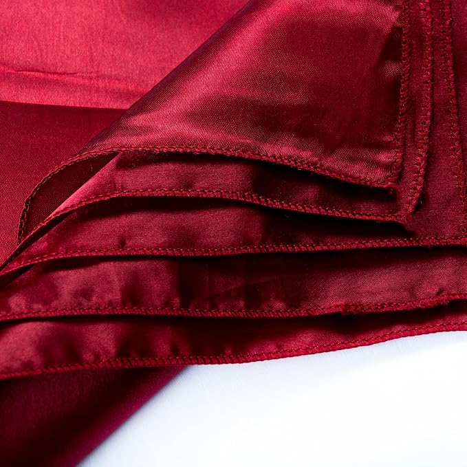 MDS® Pack of 100 Satin Napkins 12 x 12 Inch, Soft Silky Reusable Cloth Dinner Table Napkins for Wedding Décor, Reception, Birthday, Parties, Banquets, Catering, Restaurants & Hotel - Maroon - Image 6