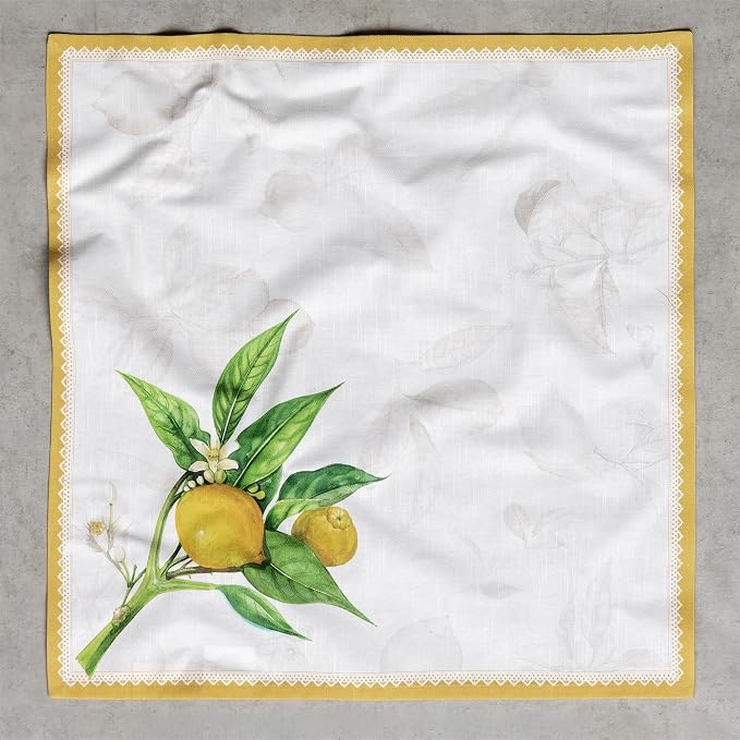 Maison d' Hermine Cloth Napkins Set of 4 Reusable 100% Cotton (20" x 20") | Everyday Square Napkins Cloth Washable Dinner Party Wedding Restaurant Hotel Kitchen Spring Summer - Limoncello - Image 8
