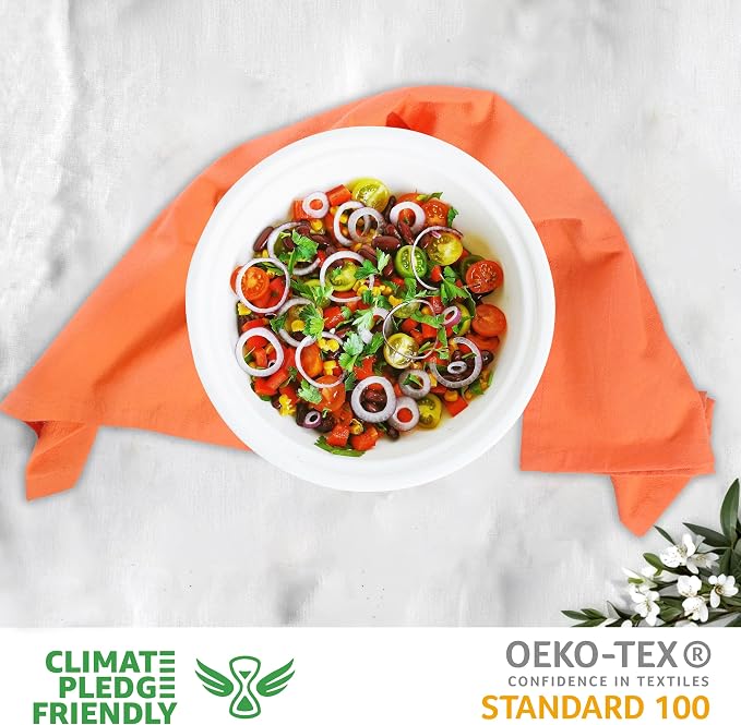 Urban Villa Kitchen Towels Cotton Dish Towels 27”x27” (Set of 12) Orange - Image 2