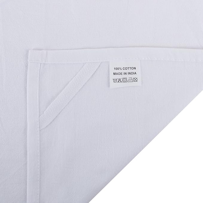 Flour Sack Tea Towels13 Pack, 27 x 27 Ring Spun 100% Cotton Dish Cloths - for Cleaning and Drying - Highly Absorbent - White - Image 5
