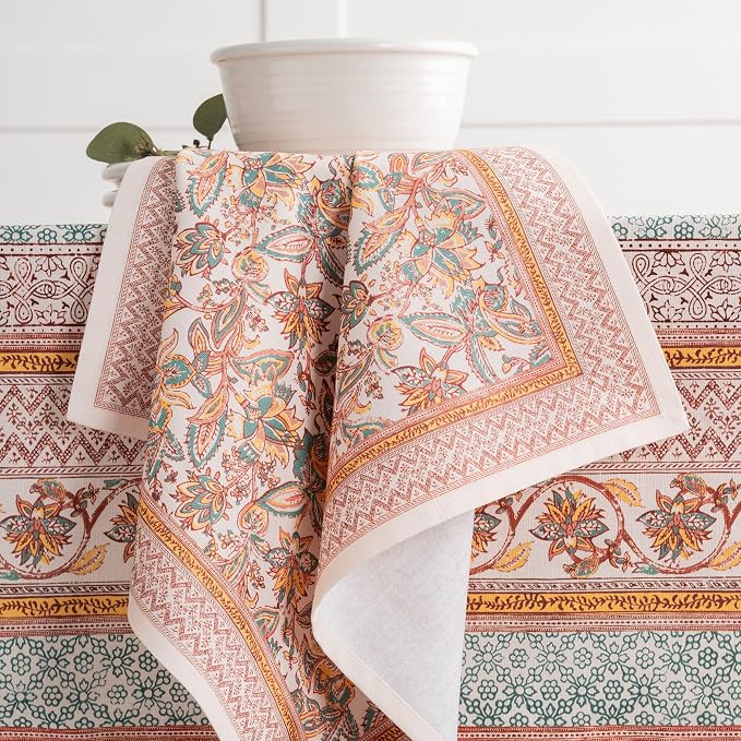Maison d' Hermine Cloth Napkins Set of 4 Reusable 100% Cotton (20" x 20") | Everyday Square Napkins Cloth Washable Dinner Wedding Restaurant Hotel Kitchen Thanksgiving Christmas - Nila - Image 9
