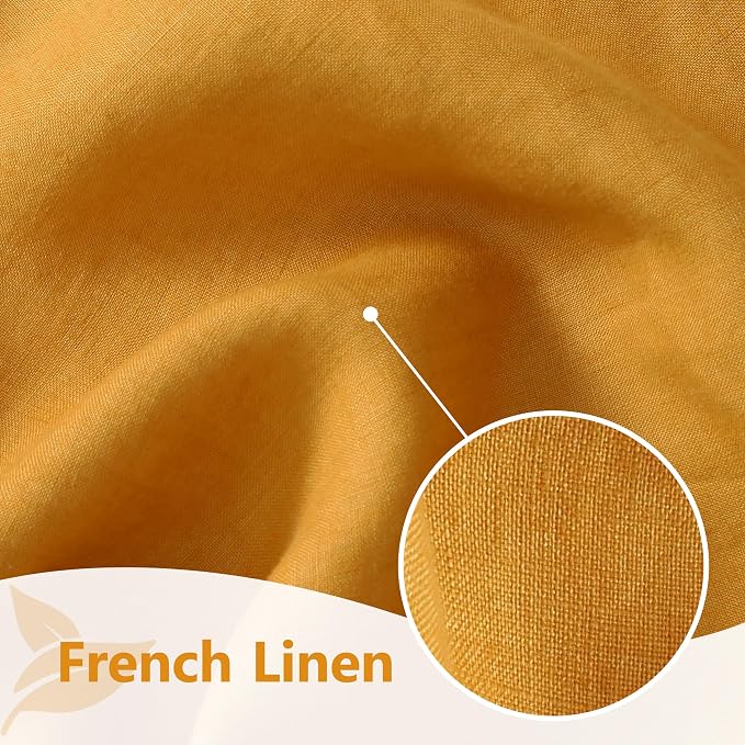 100% Linen Napkins 20x20Inch Set of 4,Cloth Napkins Dinner Napkins,Stone Washed Natural French Flax Napkins for Weddings,Decorative Easter,Mother's Day(Yellow) - Image 4