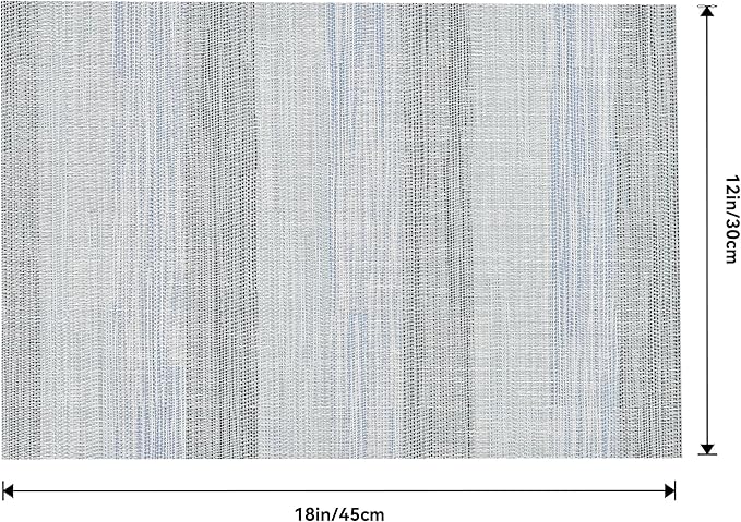 Leetaltree LightSteel Blue Placemats Set of 4 - Heat Resistant Non-Slip Place mats for Dining Table, Washable Durable PVC Vinyl Woven Table Mats（LightSteel Blue, 4） - Image 9