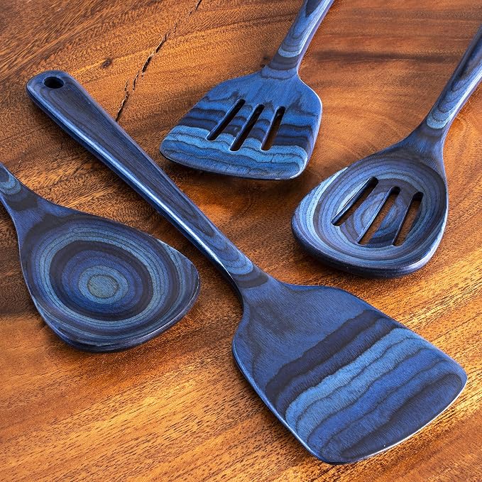 Totally Bamboo Baltique Malta Collection 4 Piece Cooking Utensil Set, Ready for Nonstick - Image 3