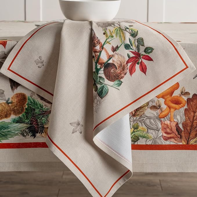 Maison d' Hermine Cloth Napkins Set of 4 Reusable 100% Cotton (20" x 20") | Everyday Square Napkins Cloth Washable Dinner Wedding Restaurant Hotel Kitchen Thanksgiving Christmas - Recolte - Image 9