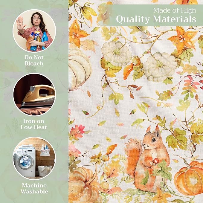 Maison d' Hermine Cloth Napkins Set of 4 Reusable 100% Cotton (20" x 20") | Everyday Square Napkins Cloth Washable Dinner Wedding Restaurant Hotel Kitchen Thanksgiving Christmas - Pumpkin Passion - Image 3