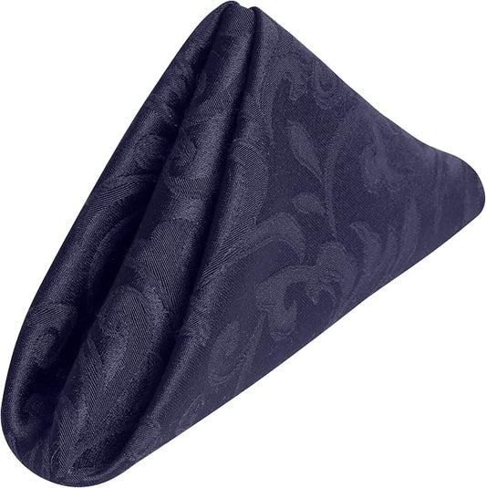 17x17-Inch Square Damask Cloth Napkins, Plum, Set of 24 by UltimateTextile
