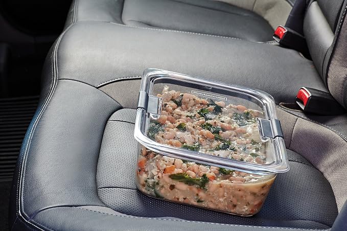 Rubbermaid Brilliance Food Storage Container, Large, 9.6 Cup | Clear | Pack of 2 - Image 9