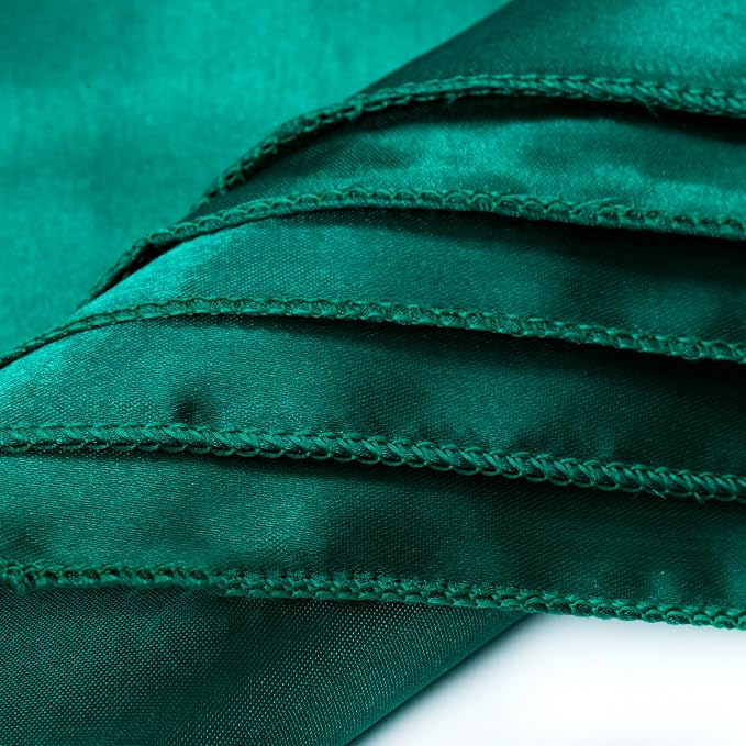 MDS® Pack of 25 Satin Napkins 12 x 12 Inch, Soft Silky Reusable Cloth Dinner Table Napkins for Wedding Décor, Reception, Birthday, Parties, Banquets, Catering, Restaurants & Hotel - Emerald Green - Image 6