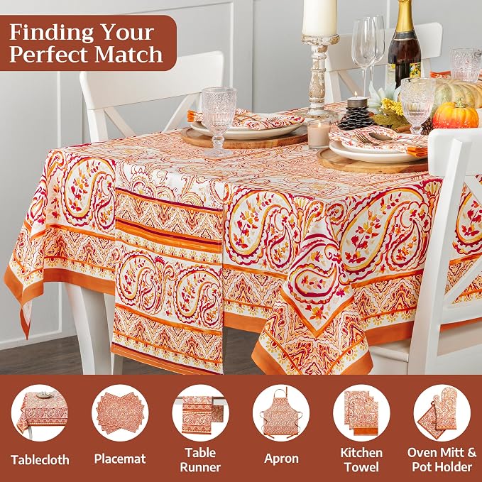 Maison d' Hermine Cloth Napkins Set of 4 Reusable 100% Cotton (20" x 20") | Everyday Square Napkins Cloth Washable Dinner Wedding Restaurant Hotel Kitchen Thanksgiving Christmas - Palatial Paisley - Image 4