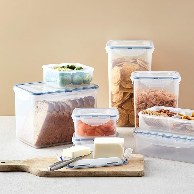 LocknLock Easy Essentials Pantry Airtight Rectangular Tall Food Storage Container, Pasta Box 68-oz/ 8.5-cup (Pack of 2) - Image 9