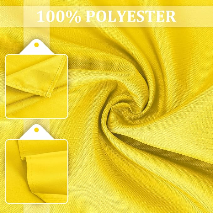 SuperO Set of 80 Cloth Napkins 17 x 17 Inch, Polyester Solid Washable Dinner Napkins with Hemmed Edges,Great for Restaurant, Wedding and Party(Yellow) - Image 7