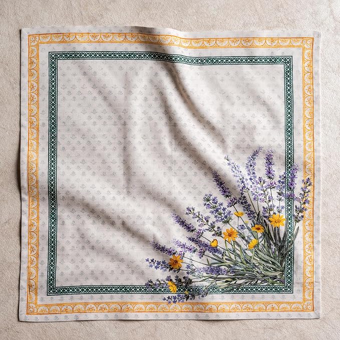 Maison d' Hermine Cloth Napkins Set of 4 Reusable 100% Cotton (20" x 20") | Everyday Square Napkins Cloth Washable Dinner Party Wedding Restaurant Hotel Kitchen Spring Summer - Fanny Lavender - Image 8