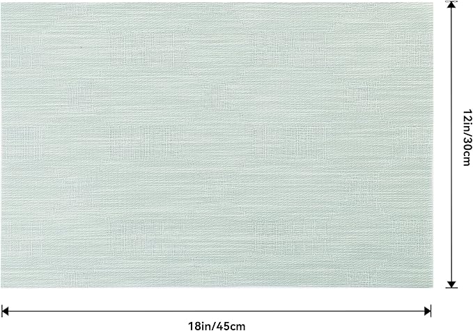 Leetaltree Mint Cream Placemats Set of 8 - Heat Resistant Non-Slip Place mats for Dining Table, Washable Durable PVC Vinyl Woven Table Mats（Mint Cream, 8） - Image 9