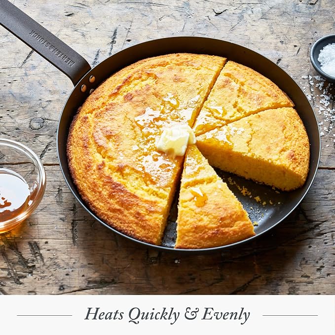 Merten & Storck 12" Pre-Seasoned Carbon Steel Frying Pan Skillet | Natural Nonstick with Use, Induction & All Stovetop Suitable, Grill & Campfire Safe, Even Heating, Indoor/Outdoor Use - Image 8