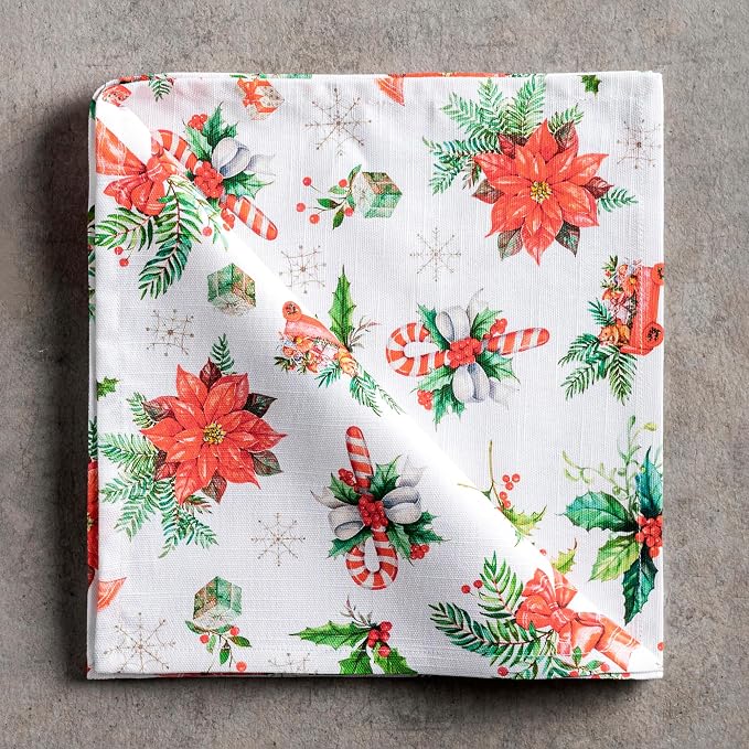 Maison d' Hermine Cloth Napkins Set of 4 Reusable 100% Cotton (20" x 20") | Everyday Square Napkins Cloth Washable Dinner Wedding Restaurant Hotel Kitchen Thanksgiving Christmas - Chromo - Image 9