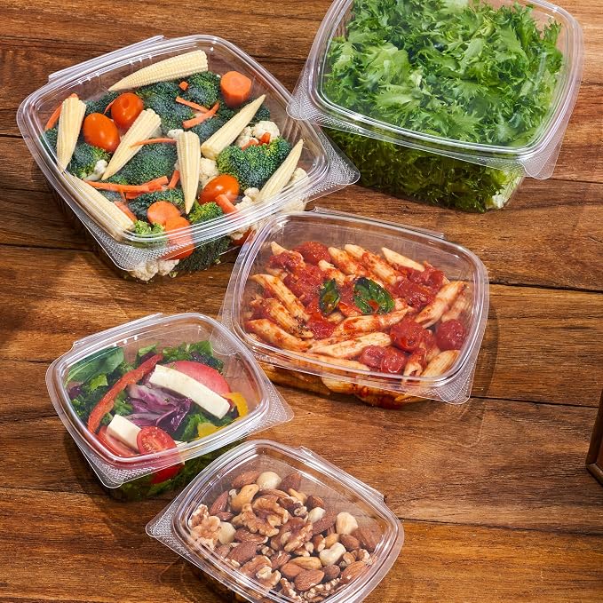 4oz RPET Clear Hinged Lid Deli Container- 400Pcs - Image 6