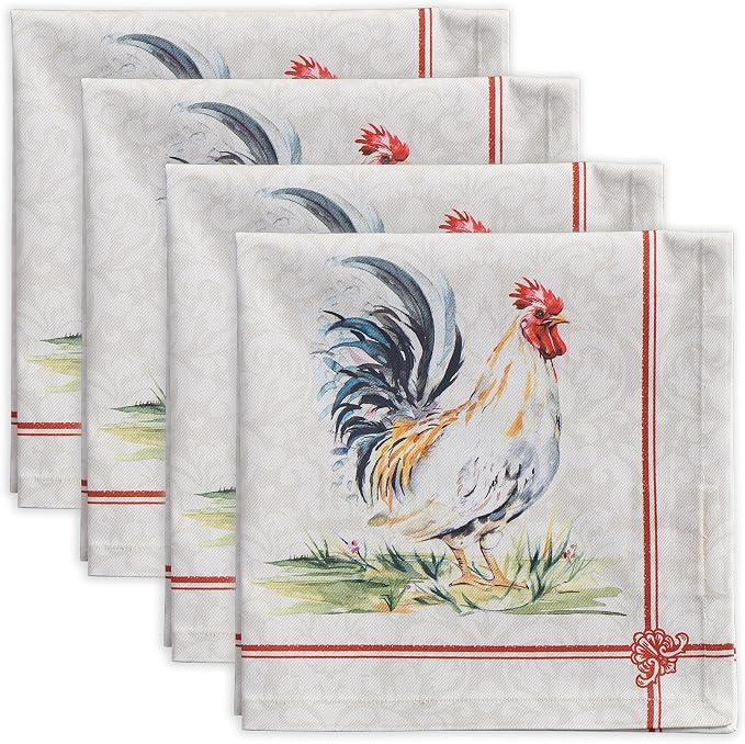 Maison d' Hermine Cloth Napkins Set of 4 100% Cotton Everyday Reusable Square Napkins Cloth Washable, Dinner, Party, Wedding, Restaurant, Spring/Summer (Campagne, 20" x 20") | Everyday Square Napkins Cloth Washable Dinner Party Wedding Restaurant Hotel... by MaisondHermine