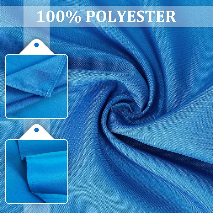 SuperO Set of 40 Cloth Napkins 17 x 17 Inch, Polyester Solid Washable Dinner Napkins with Hemmed Edges,Great for Restaurant, Wedding and Party(Mediterranean Blue) - Image 7